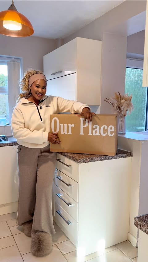Instagram post by @_aishasalaudeen for from Our Place. Caption reads: @ourplace literally said: “Aisha, we noticed you....