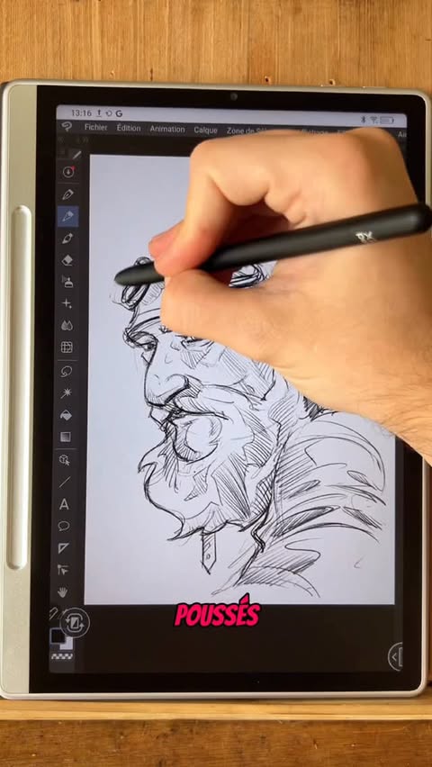 Instagram post by @bd_julesbtrx for XPPen. Caption reads: [...] ✨ Tablette XP-Pen Magic Notepad ✏️ @xppen_fr....