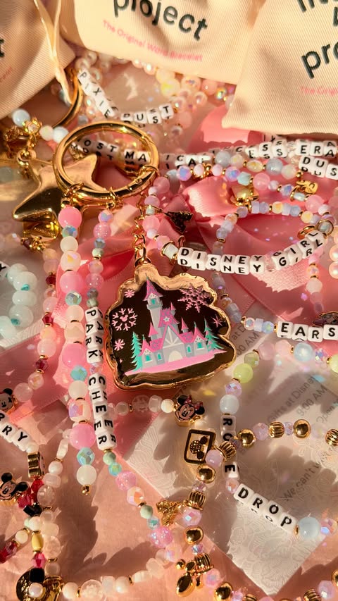 Instagram post by @disneyforfoodies for Little Words Project. Caption reads: Little Words Project Enchanted Holiday Pop-Up Shop....