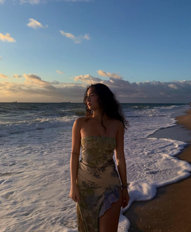 Instagram post by @sabababaroo for Tiger Mist. Caption reads: pinterest beach sunrise pic inspo ACQUIRED ✅🎉.