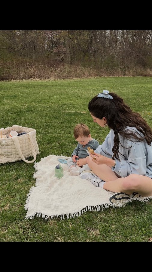 Instagram post by @caitlindechiara for SunButter. Caption reads: Add these @sunbutter Jammies to your spring mom....