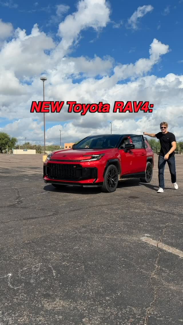 Instagram post by @drakemoschkau for Toyota USA. Caption reads: The 2026 @toyotausa RAV4 is here! #toyota #rav4....