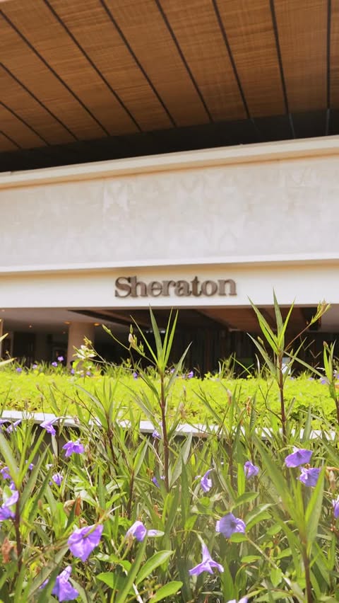 Instagram post by @khatarnakjanab for Marriott Bonvoy. Caption reads: At Sheraton Bali Kuta, time slowed down just....