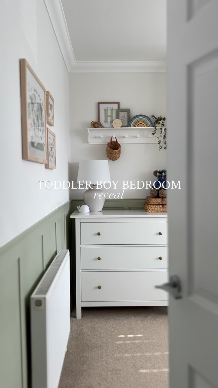 Instagram post by @athomewiththelloyds for Dunelm. Caption reads: TODDLER BEDROOM REVEAL 

I’m so happy with how....