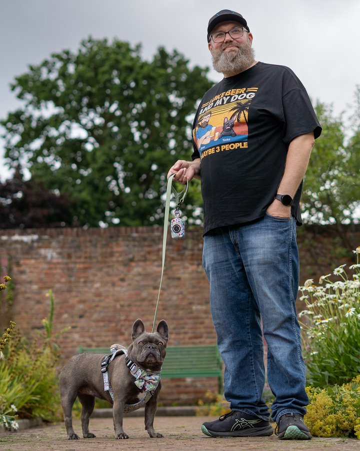 Instagram post by @tonka.bluefrenchie for Pawfect House. Caption reads: [...] gear 🍻🐶

Grabbed this fab tee from....