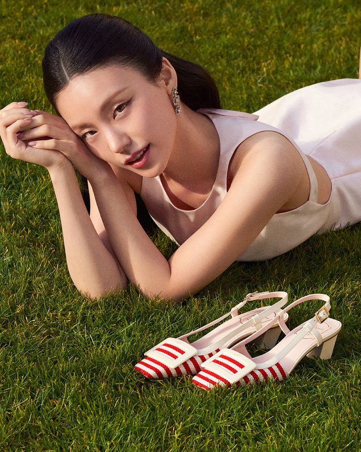 Instagram post by @gherardofelloni for Roger Vivier. Caption reads: Roger Vivier Brand Ambassador ITZY’s YEJI is....