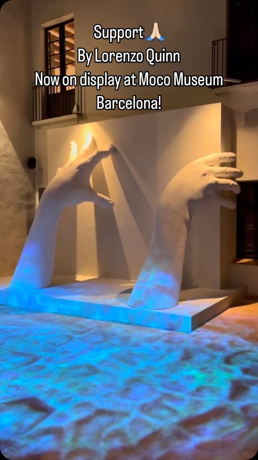 Instagram post by @katy_richfield_fine_art for LVMH. Caption reads: “Support” was unveiled last night at Moco Museum....