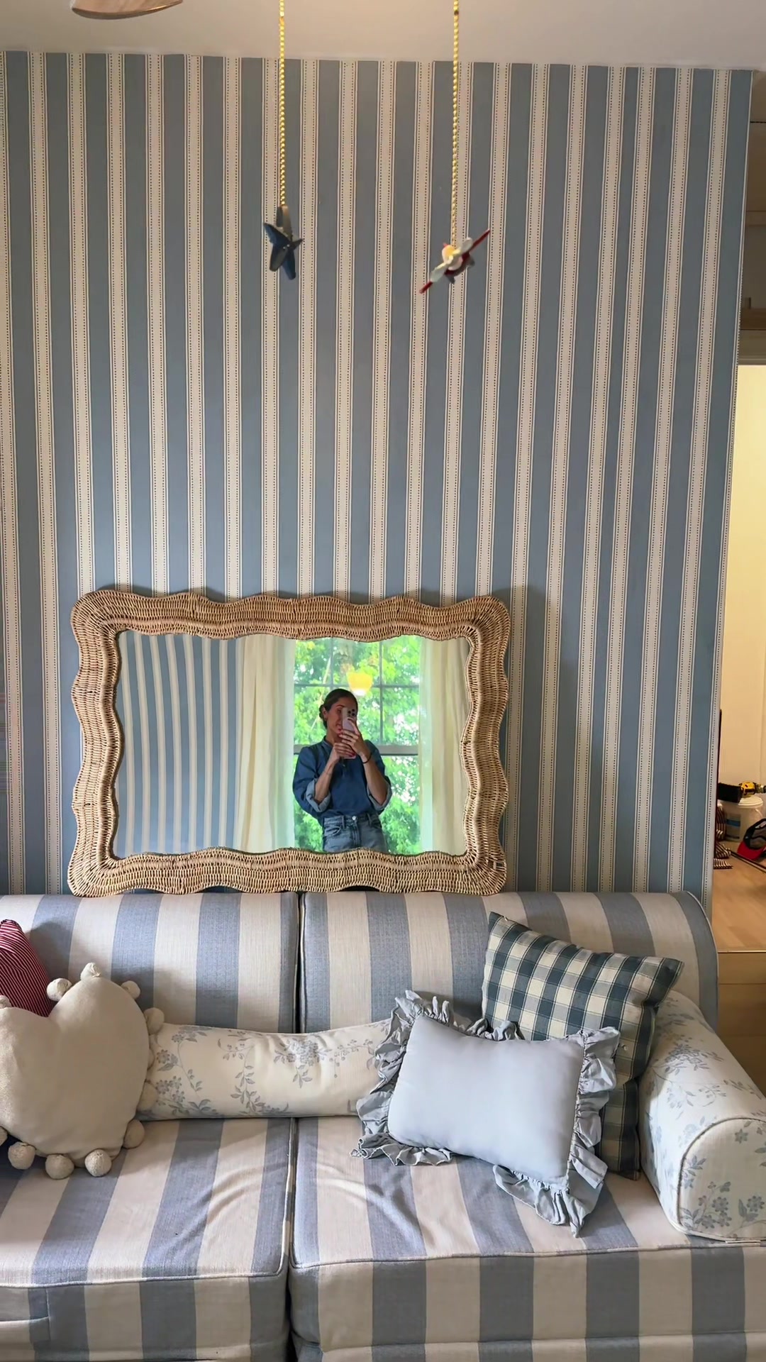 TikTok post by @jessannmcleann for Photowall. Caption reads: Wallpaper is my current obsession! I mean just....