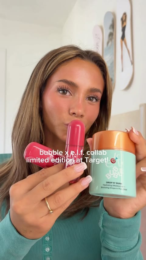 Instagram post by @estellelebourgeois_ for Bubble. Caption reads: [...] skin 🫧✨💗 shop the limited-edition @bubble....
