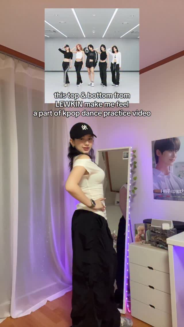 Instagram post by @tcaitwng for LEWKIN. Caption reads: this is such a cute dance outfit @lewkinofficial....