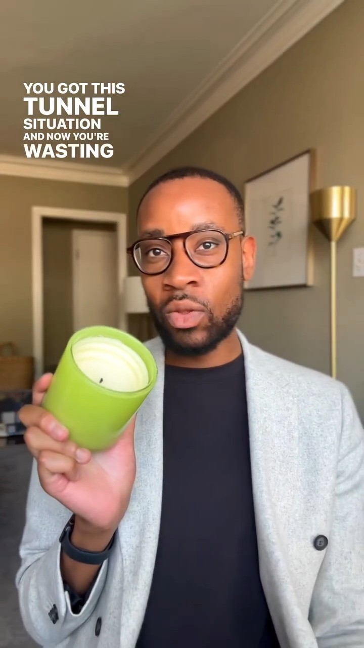 Instagram post by @sircandleman for House Beautiful. Caption reads: You pay good money for your candles, don’t waste....