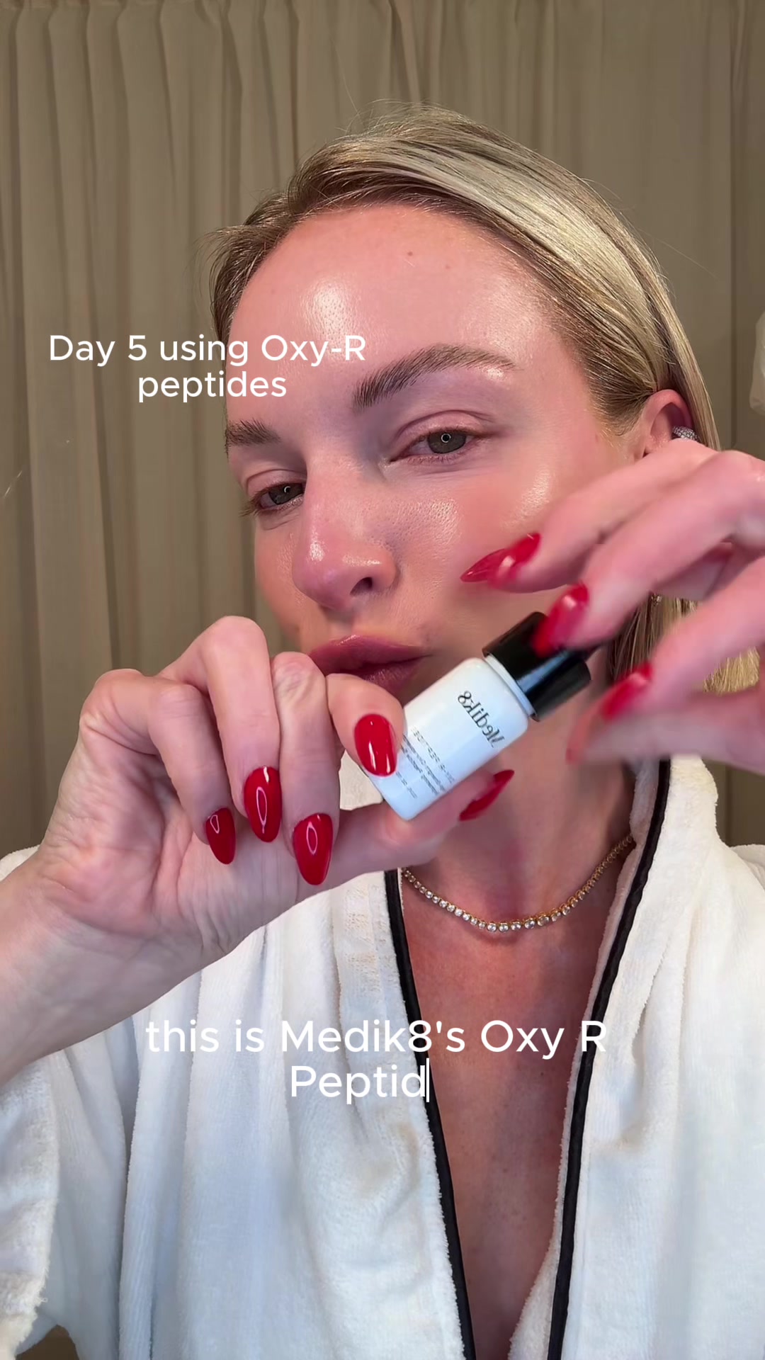 TikTok post by @megwiess for Medik8. Caption reads: [...] your new holy grail to brighter skin,....