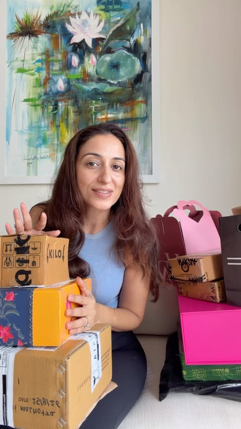 Instagram post by @vritimalhotra23 for LUXASIA. Caption reads: [...] Beauty Launches - PR Unboxing Part 1 💖....