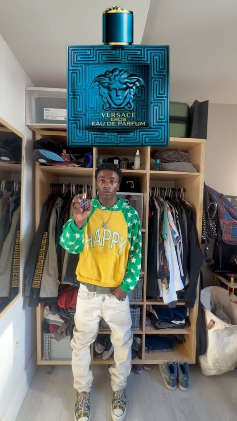 Instagram post by @hatchbaks for Versace. Caption reads: Versace Versace Available Now @sephora [...].