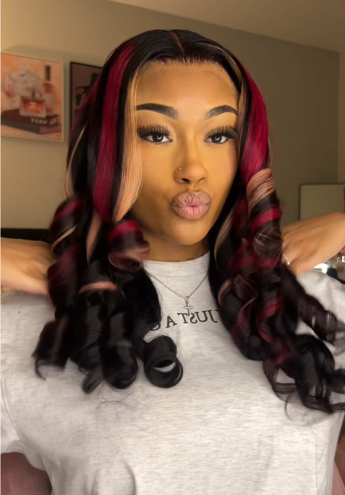 TikTok post by @brittanykianaofficial for Lumiere. Caption reads: Hair from @Lumiere TT Shop @Lumiere Hair Office....