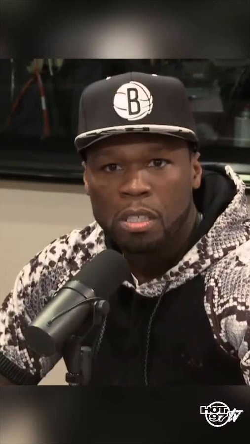 Instagram post by @oldmanebro for HOT 97. Caption reads: The time when Ebro and 50 had a little argument....