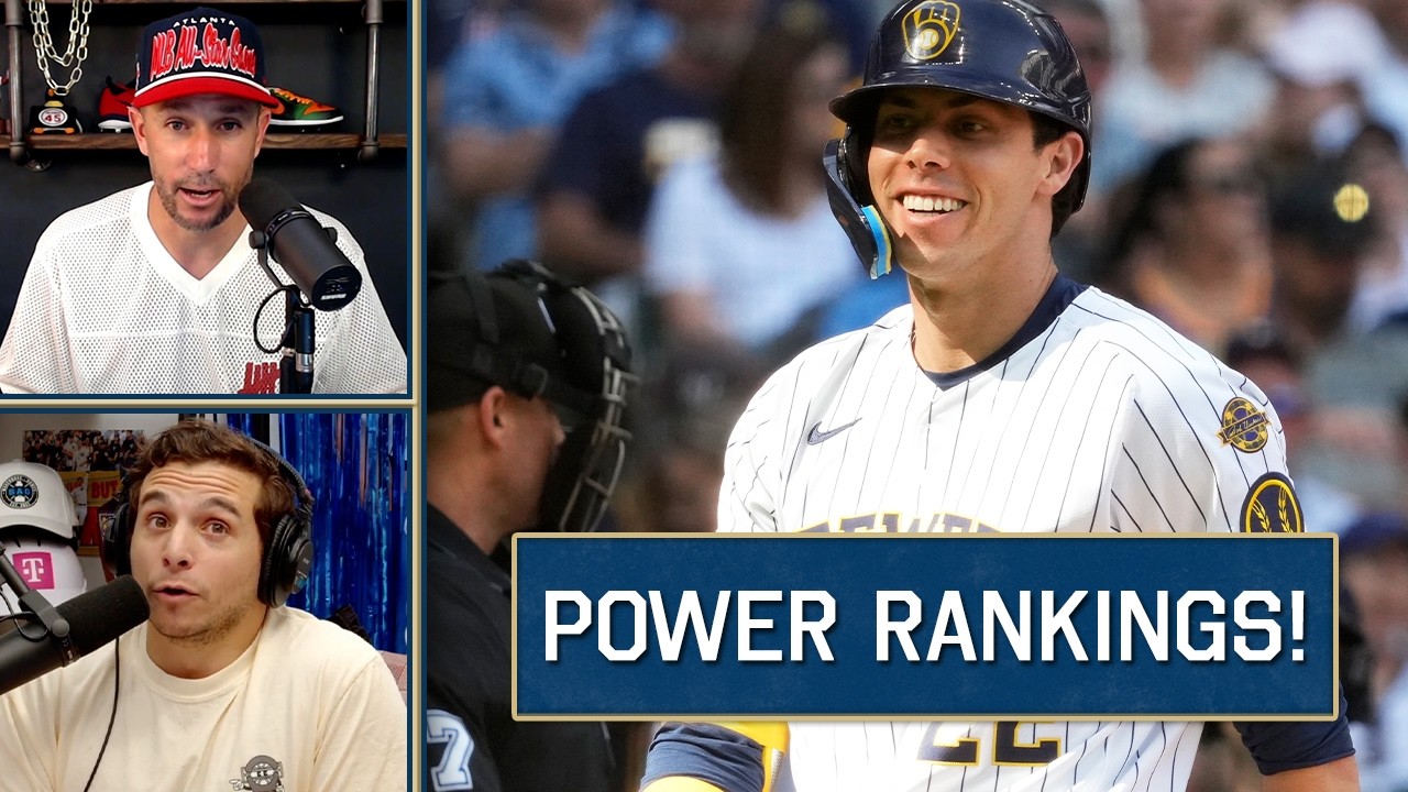 YouTube post by @TalkinBaseball for Shady Rays. Caption reads: Power Rankings! | 1014.