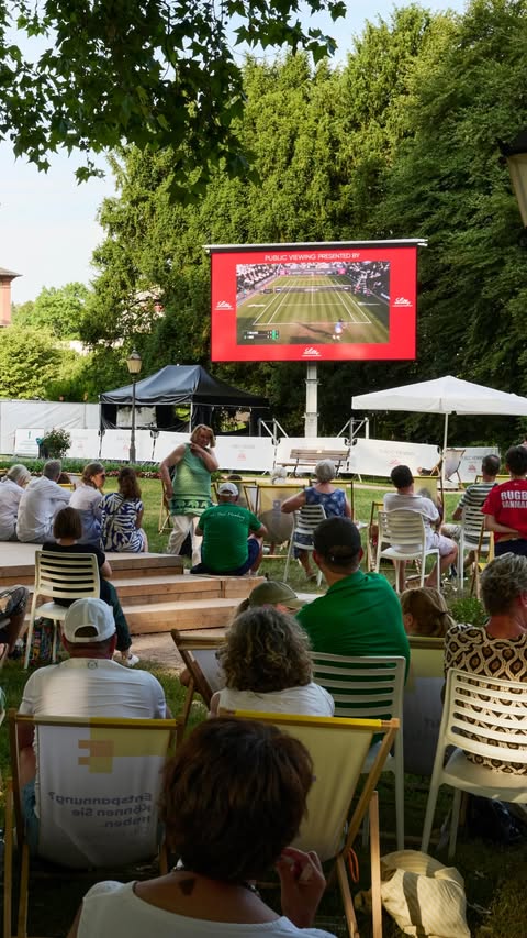 Instagram post by @badhomburgopen for Eli Lilly and Company. Caption reads: Never miss a point! Thanks to the Public Viewing....