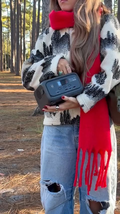 Instagram post by @lovenotetojesus for BLUETTI. Caption reads: all of my devices are staying charged thanks to....