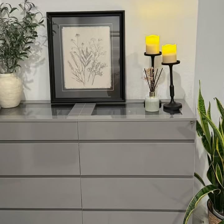 Instagram post by @organicamerican_ for YITAHOME. Caption reads: Loving my new cabinet from YITAHOME. Not just....