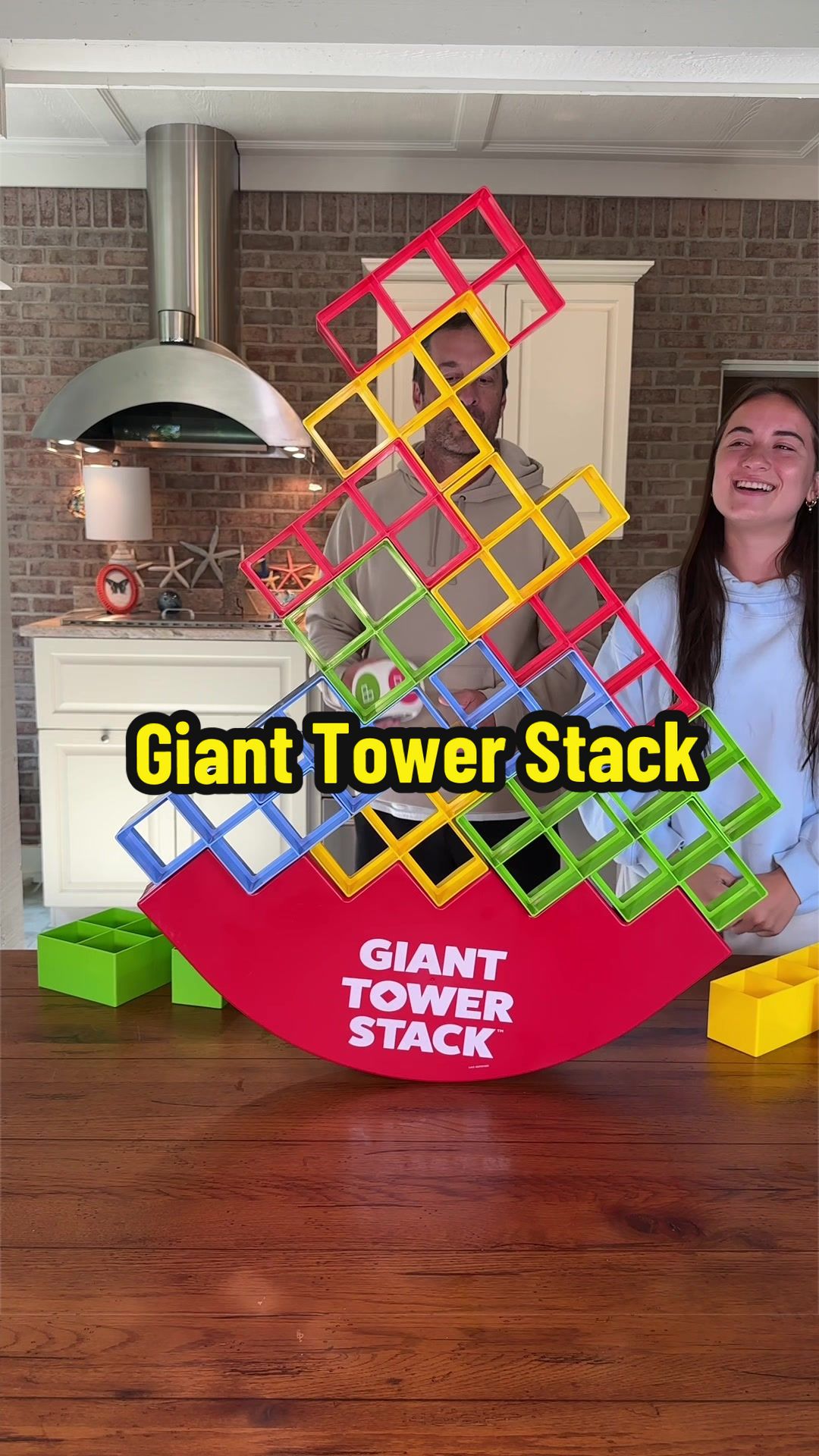 TikTok post by @klemfamily for What Do You Meme?. Caption reads: Is it possible for us to stack every block?? Click....