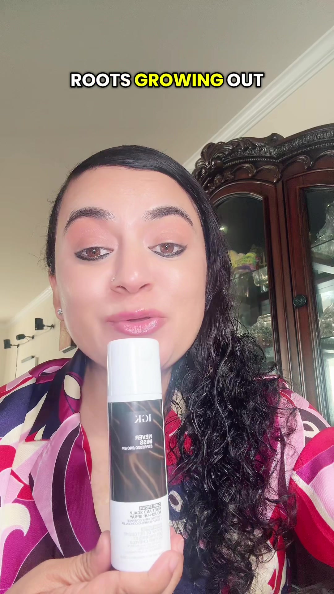 TikTok post by @sajanak123 for IGK Hair. Caption reads: Roots or grays popping out? Never Miss Root and....