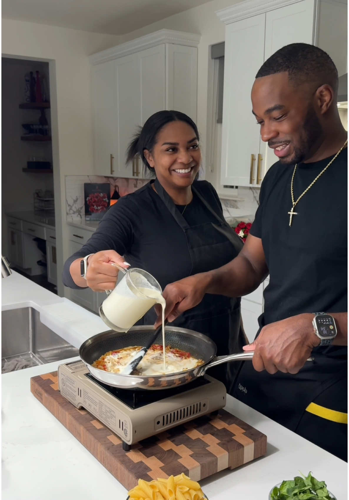 TikTok post by @onestopchop for PayPal. Caption reads: It’s time for our monthly date night. Not enough....