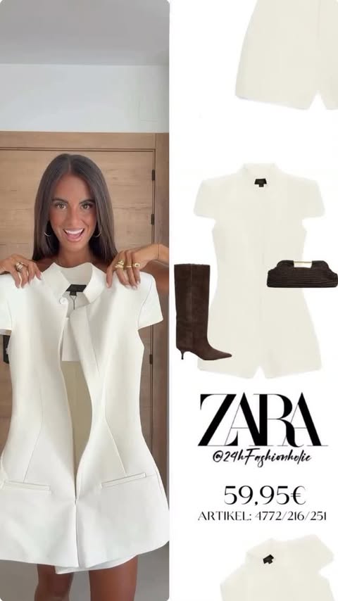Instagram post by @24hfashionholic for ZARA. Caption reads: Zara New In ✨ The new era of effortless [...].