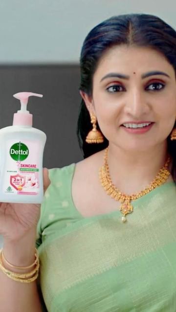 Instagram post by @sujithadhanush for Dettol India. Caption reads: Throughout our busy days, we come across many....
