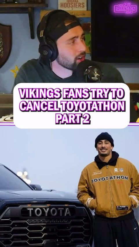 Instagram post by @paulfarringtonshow for Toyota USA. Caption reads: If Manager Mike wouldn’t cancel Toyotathon then we....