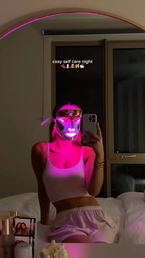 Instagram post by @byemmaleah for MONDAY Haircare. Caption reads: [...] care night 🍂🕯️🧸🩰🛁 products....