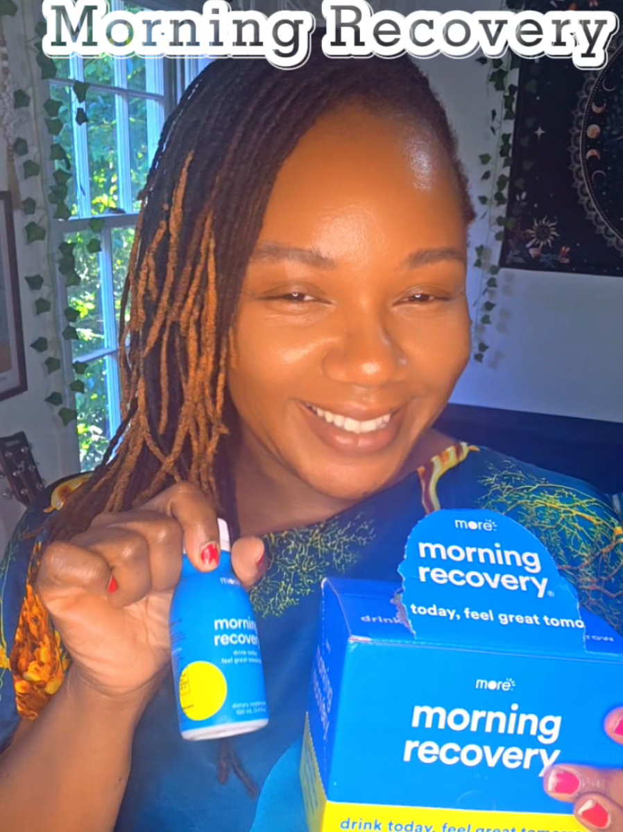 TikTok post by @handy_ambi for More Labs. Caption reads: Morning Recovery @morelabs #electrolytes....