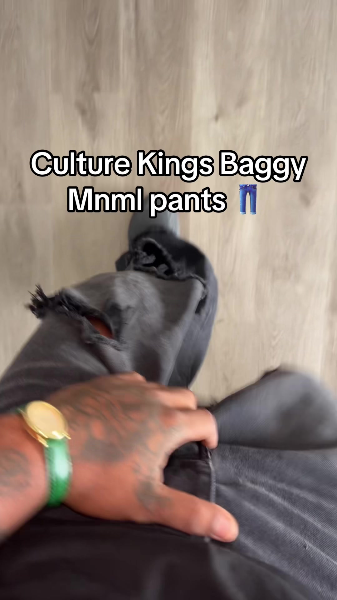 TikTok post by @big1500.reviews for Culture Kings. Caption reads: [...] double rave pants from @Culture Kings on my....