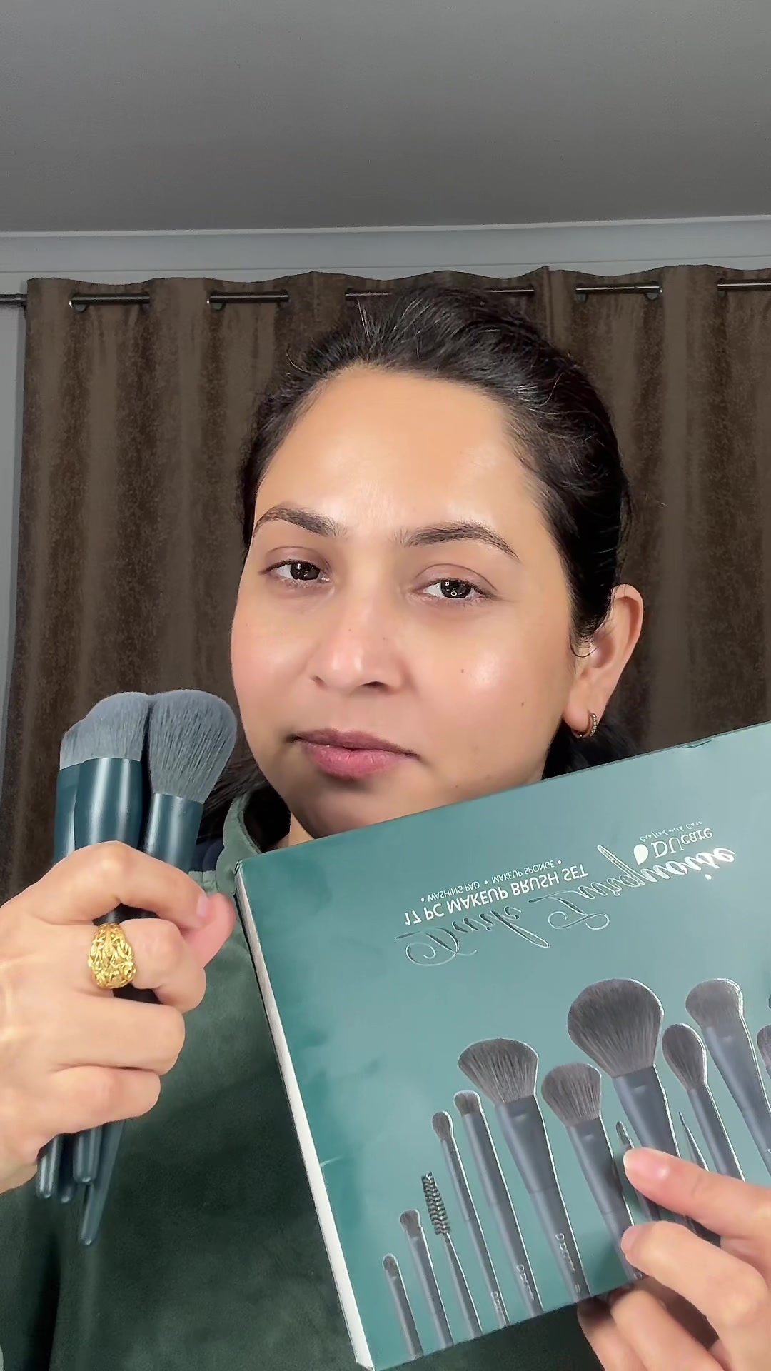 TikTok post by @makeupbymanpreet1 for DUcare Beauty. Caption reads: [...] really affordable and great quality @DUcare....