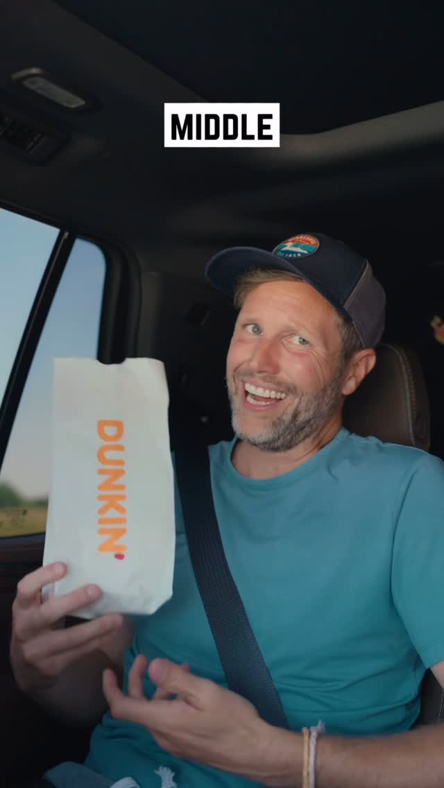 Instagram post by @tj_therrien for Dunkin’. Caption reads: Your family getting breakfast at Dunkin’
•
The $5....