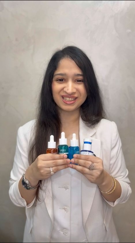 Instagram post by an influencer for Nykaa. Caption reads: [...] skin 🤍 Now available at @mynykaa #Ad....