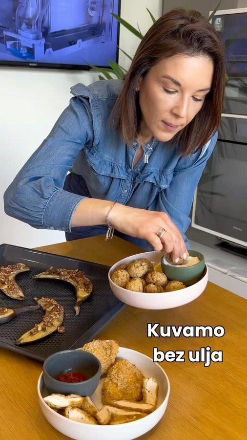 Instagram post by @sp_nutrition_and_health for Miele. Caption reads: Miele Kitchen Experience – Zdravi obroci nikad....