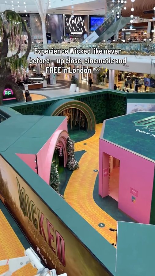 Instagram post by @thereviewmum for Westfield London. Caption reads: Step in to the magical world of ‘Wicked: For Good’....