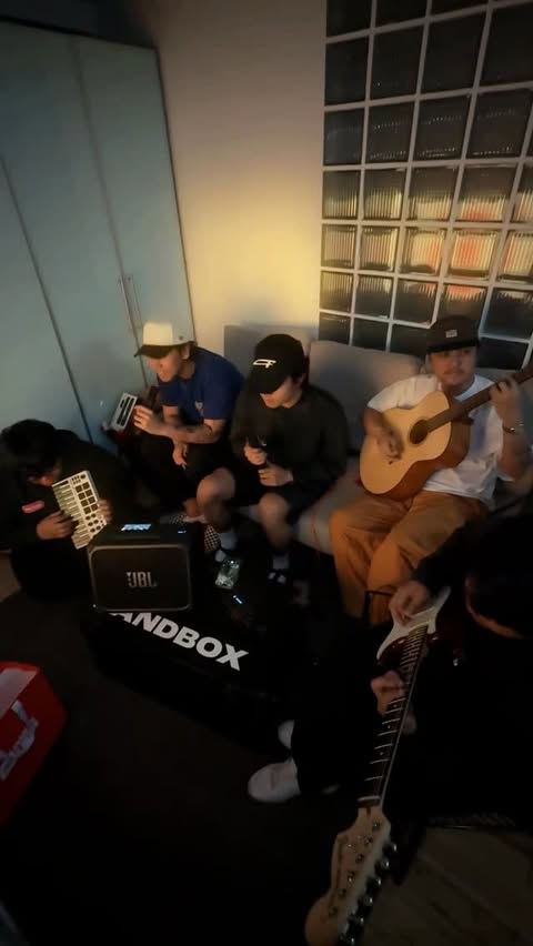 Instagram post by @cupofjoemusic_ for JBL. Caption reads: Discover the magic of JBL Bandbox Trio and Solo....