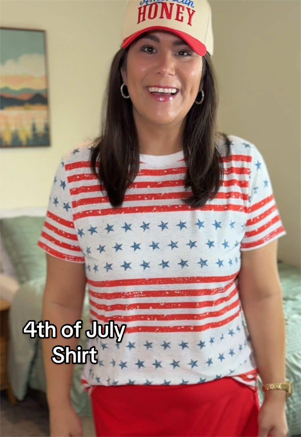 TikTok post by an influencer for Evaless. Caption reads: [...] more American than this 🇺🇸 @EVALESS....