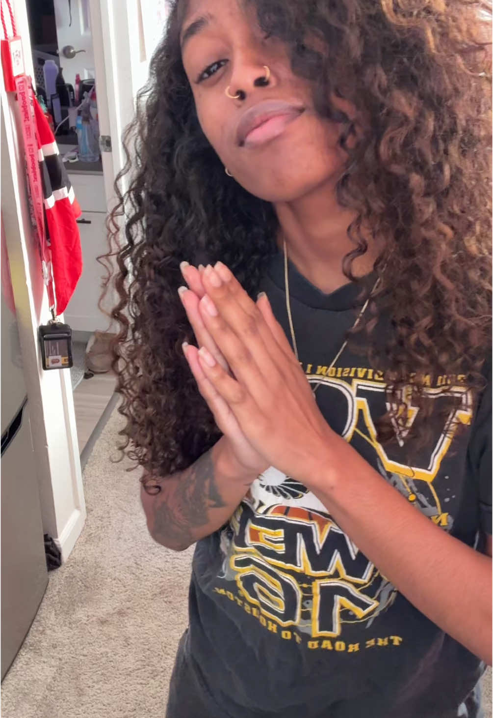 TikTok post by @justkashedout for Emmiol. Caption reads: My poor tat be getting no time to shine 😔 #wlw....