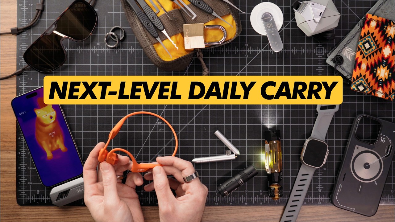 YouTube post by @joshfenn for AULUMU. Caption reads: One of a Kind EDC Gadgets You NEED to See.