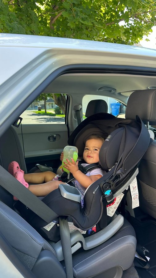 Instagram post by @_jessyclark for Baby Trend. Caption reads: This car seat from @babytrend is exactly what we....