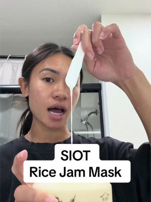 TikTok post by @baby.blooo for Siot US. Caption reads: this is proof that the viral SIOT rice jam mask....