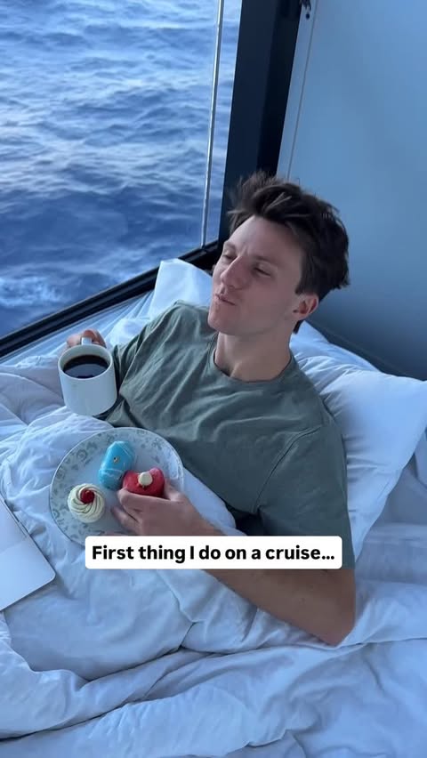 Instagram post by @parkerpannell for Virgin Voyages. Caption reads: Let’s hope it doesn’t rain 🤞🏼
@virginvoyages....