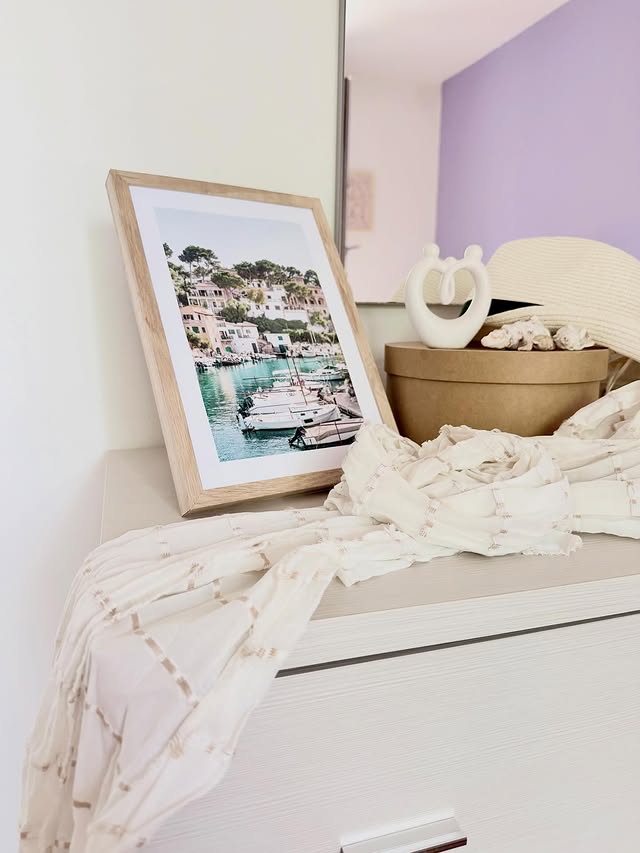 Instagram post by @ladyessegici for Poster Store. Caption reads: My Marina City vibes @posterstore Positano Marina....