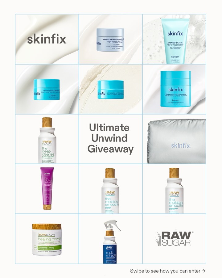Instagram post by @skinfix for Raw Sugar Living. Caption reads: ✨ GIVEAWAY ✨

There’s no better feeling than a....
