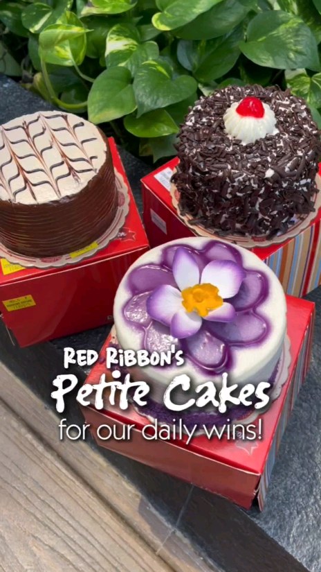 Instagram post by @garzallen for Red Ribbon Bakeshop. Caption reads: Make each daily acheivements extra special by....