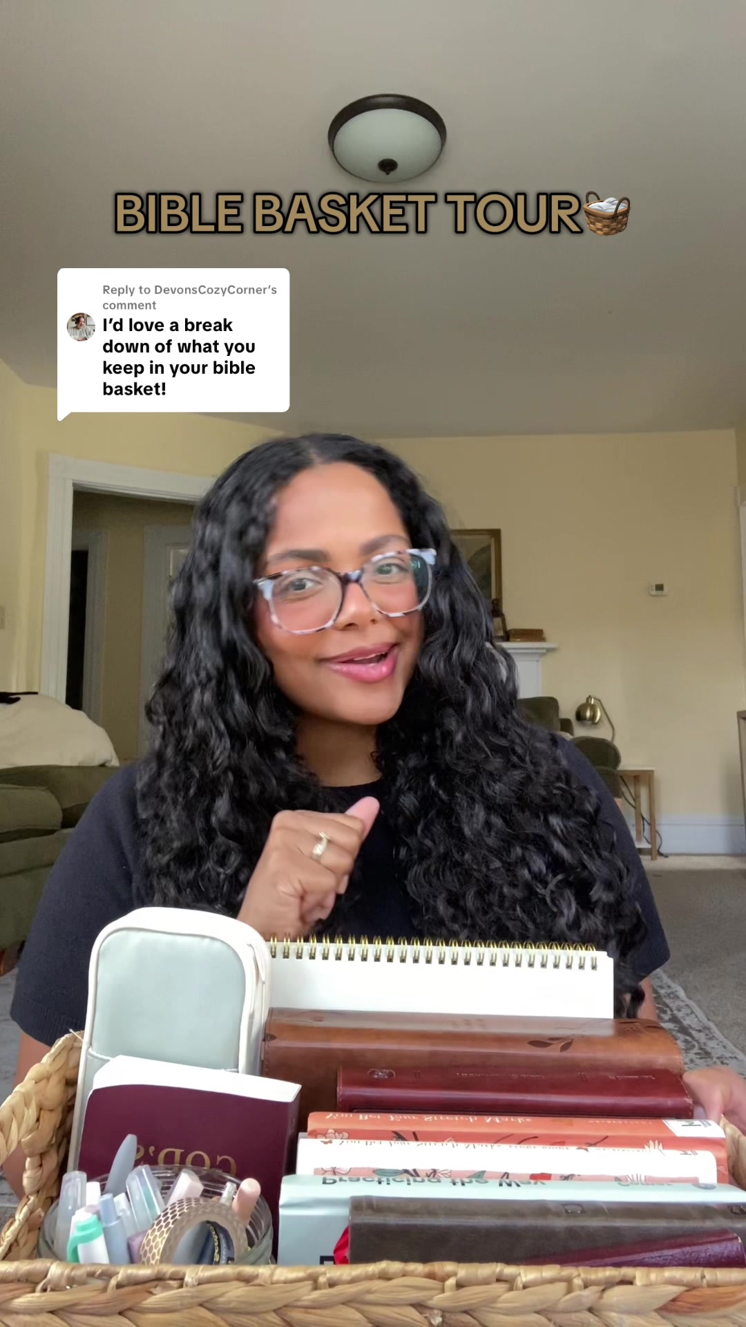 TikTok post by @destanylilly for Hosanna Revival. Caption reads: [...] everyone asking, my Bible is from @Hosanna....