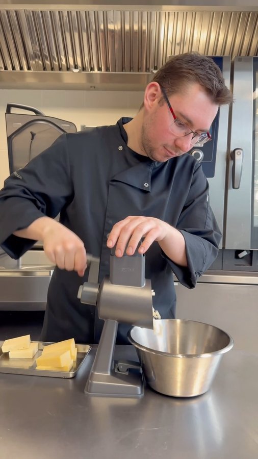 Instagram post by @rochat_jeremy for Zyliss. Caption reads: With @zylissofficial, I’ve reimagined fondue and....